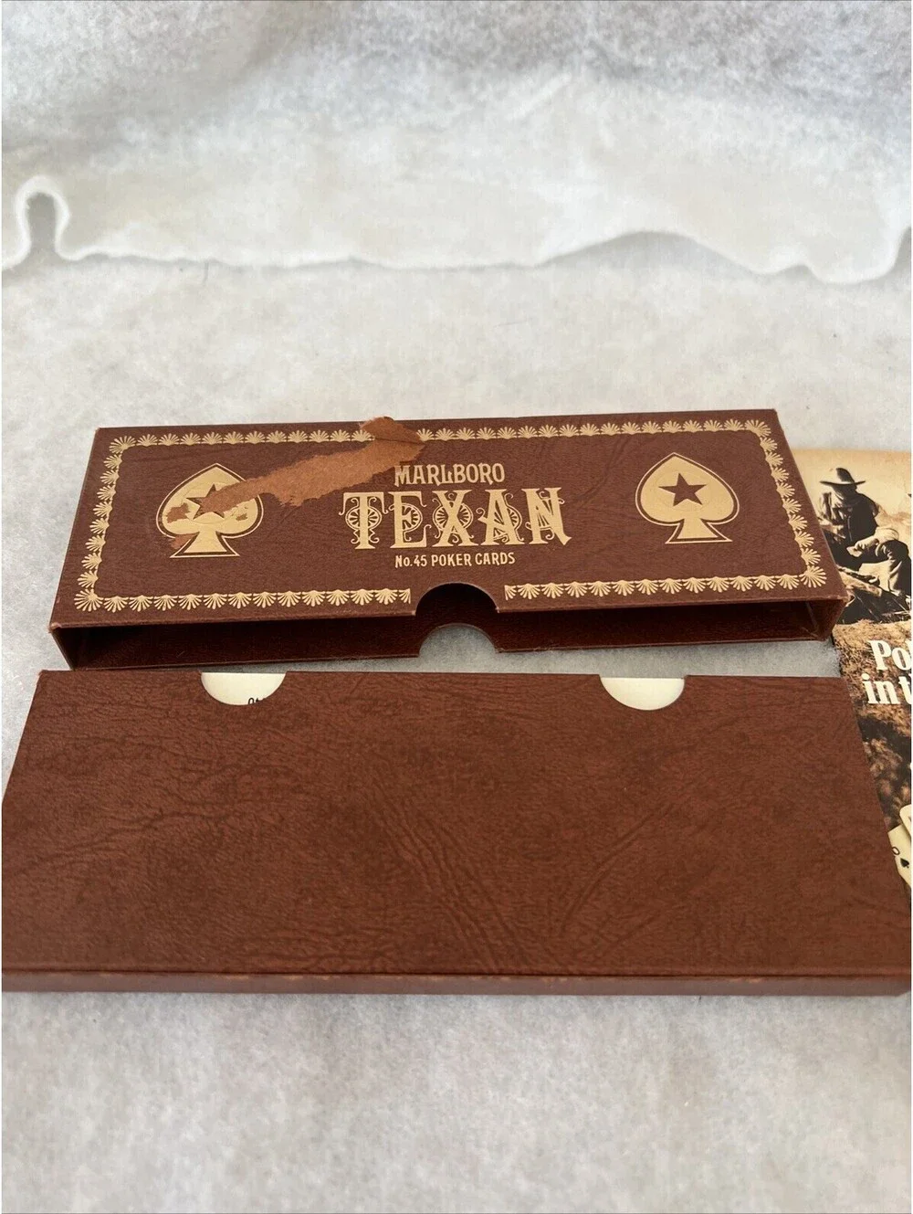 MARLBORO Texan  No. 45 Poker Cards Set VINTAGE Texas Star Blue Red